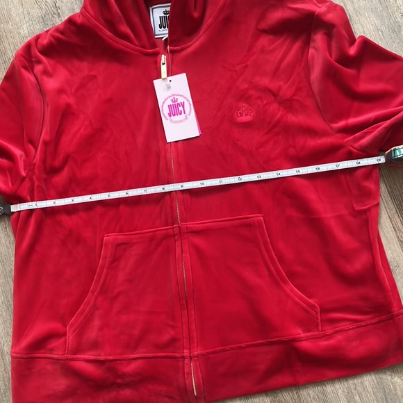 💋Juicy Couture set bling sequins red velour 2 piece set sz XL NWT - Picture 15 of 17